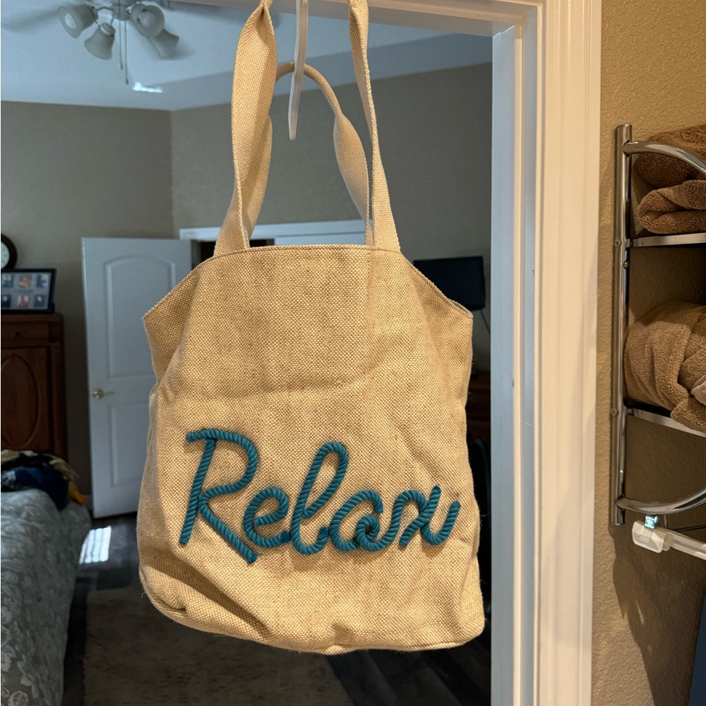 Canvas RELAX tote bag. EUC.